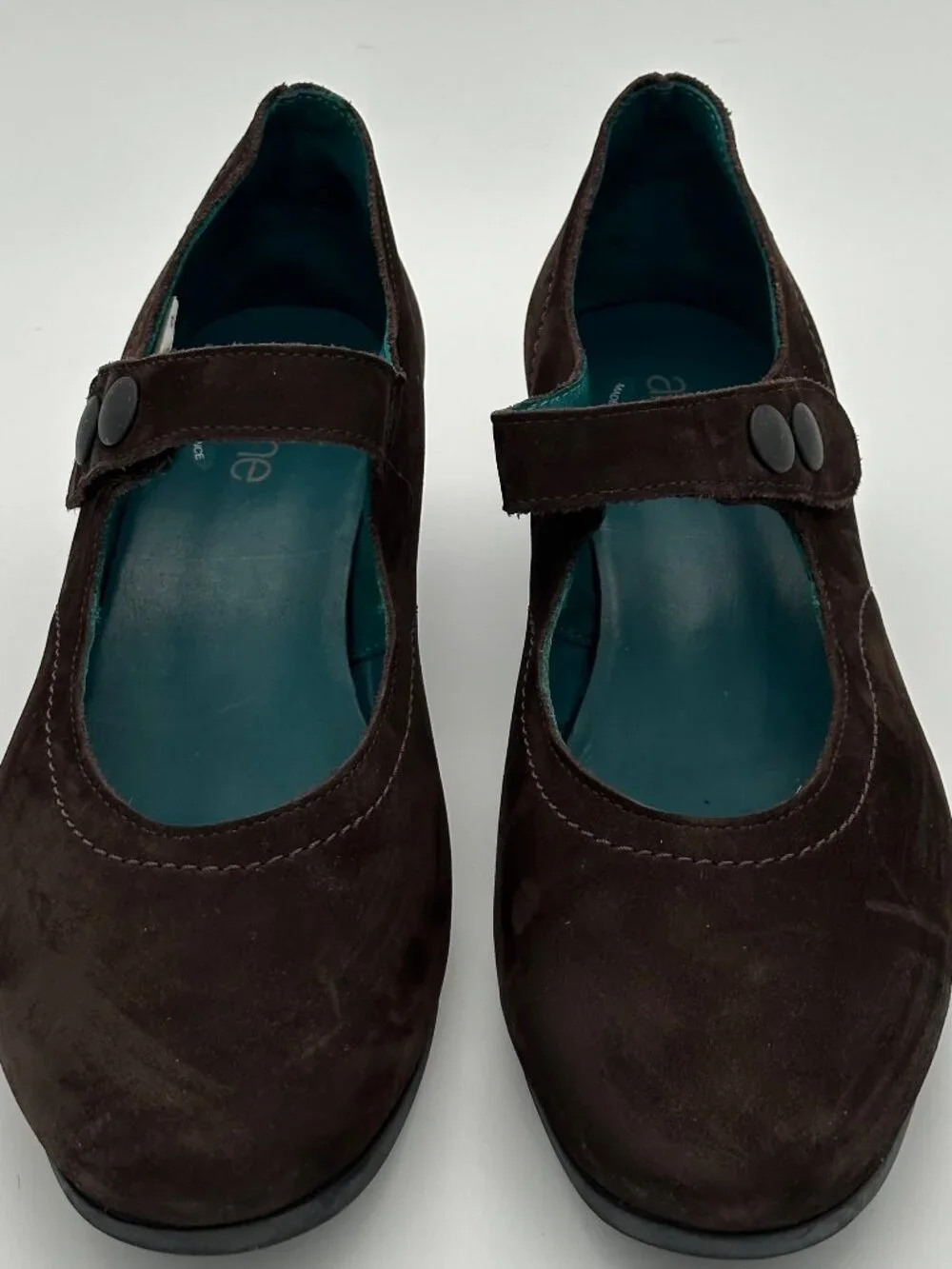 Arche Brown Suede Mary Jane Wedge Shoes EU 40 US 9